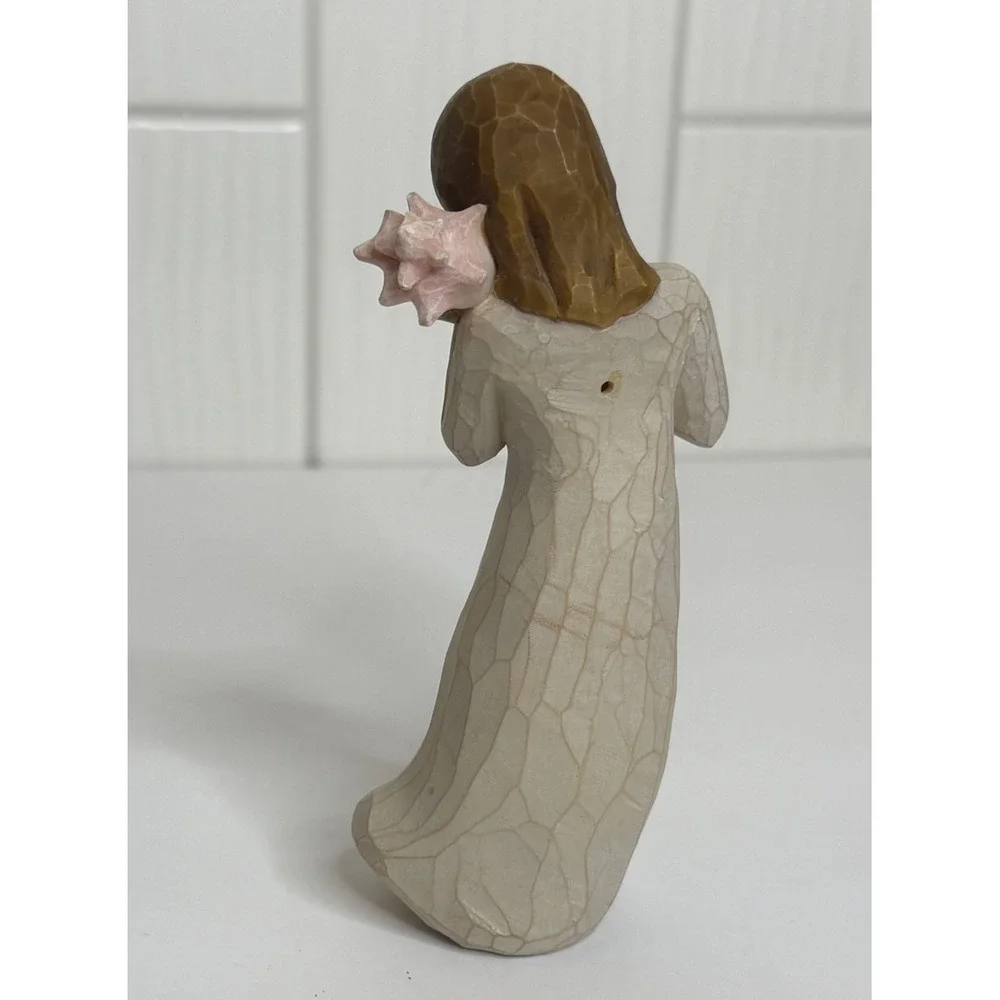 VTG Lot 4 Willow Tree Angel Figurine Demdaco Light, Happiness & Thinking Of You